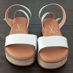 VIZZANO ankle strap sandals metallic silver